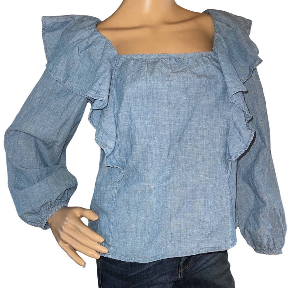 j.crew denim top - Picture 4 of 13